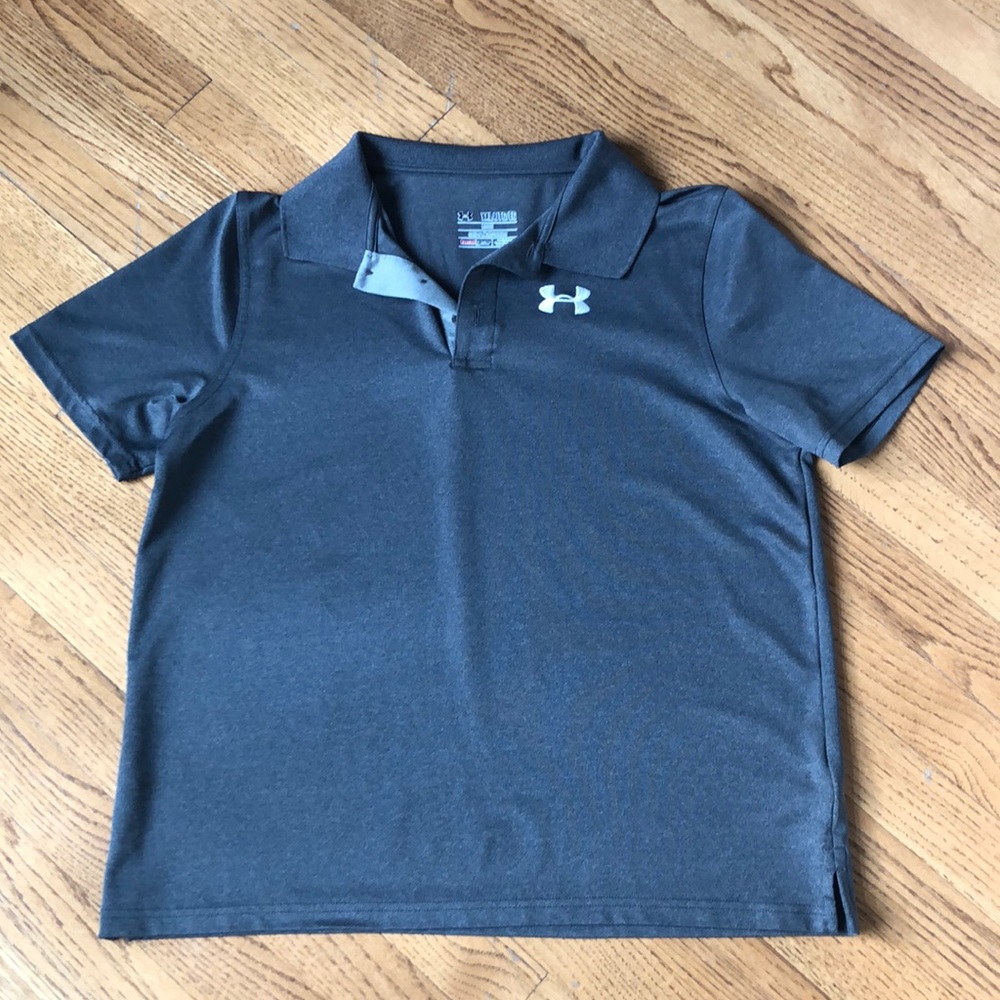 Under Armour Gray Polo Shirt Boys XL